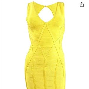 Yellow Guess Bandage Dress